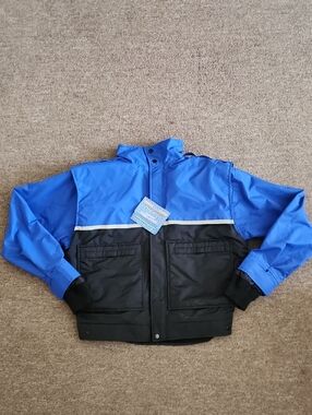 Water Proof Zip-Off Sleeve Bike Patrol Jacket With Removable Liner Size Small